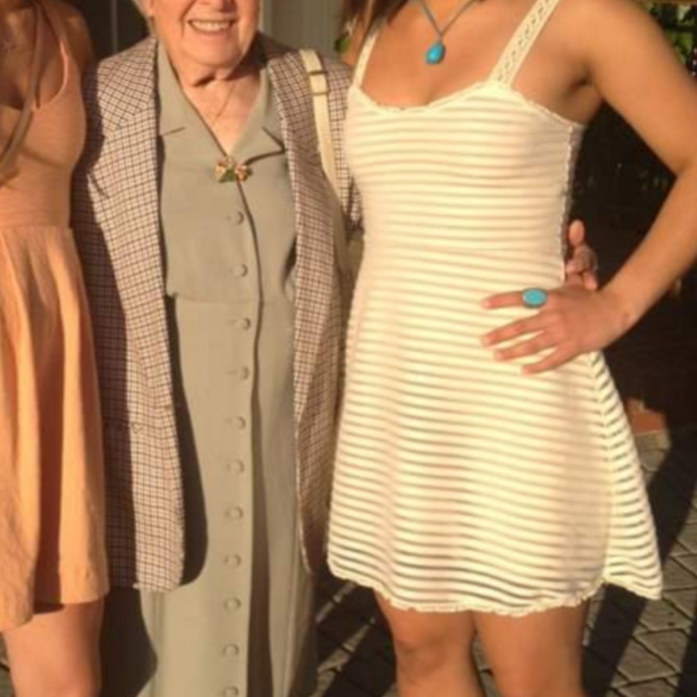 White/ nude free people dress